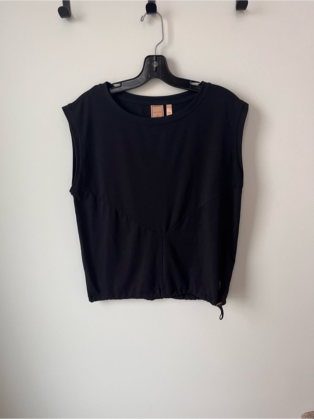 INDYEVA Black Sleeveless Drawstring Hem Top - Women
Size small
Good condition
